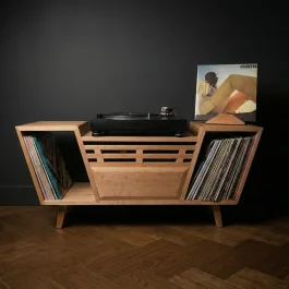 handgemaakte kersen audiomeubel